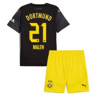 Dětský fotbalový dres Borussia Dortmund Donyell Malen #21 2024-25 Venkovní Krátký Rukáv (+ trenýrky)